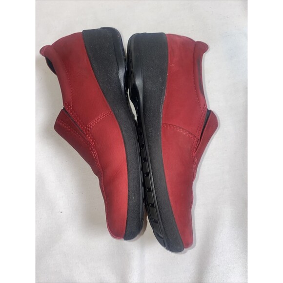 Ecco red leather loafers oxfrord Felicia Womens EU 36 US 5.5 Slip On Wedge - Picture 10 of 13